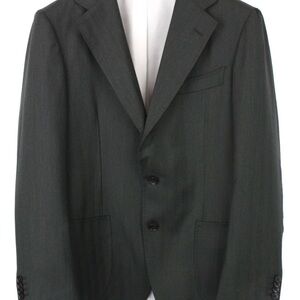 Men's Dark Gray Two-Button Blazer